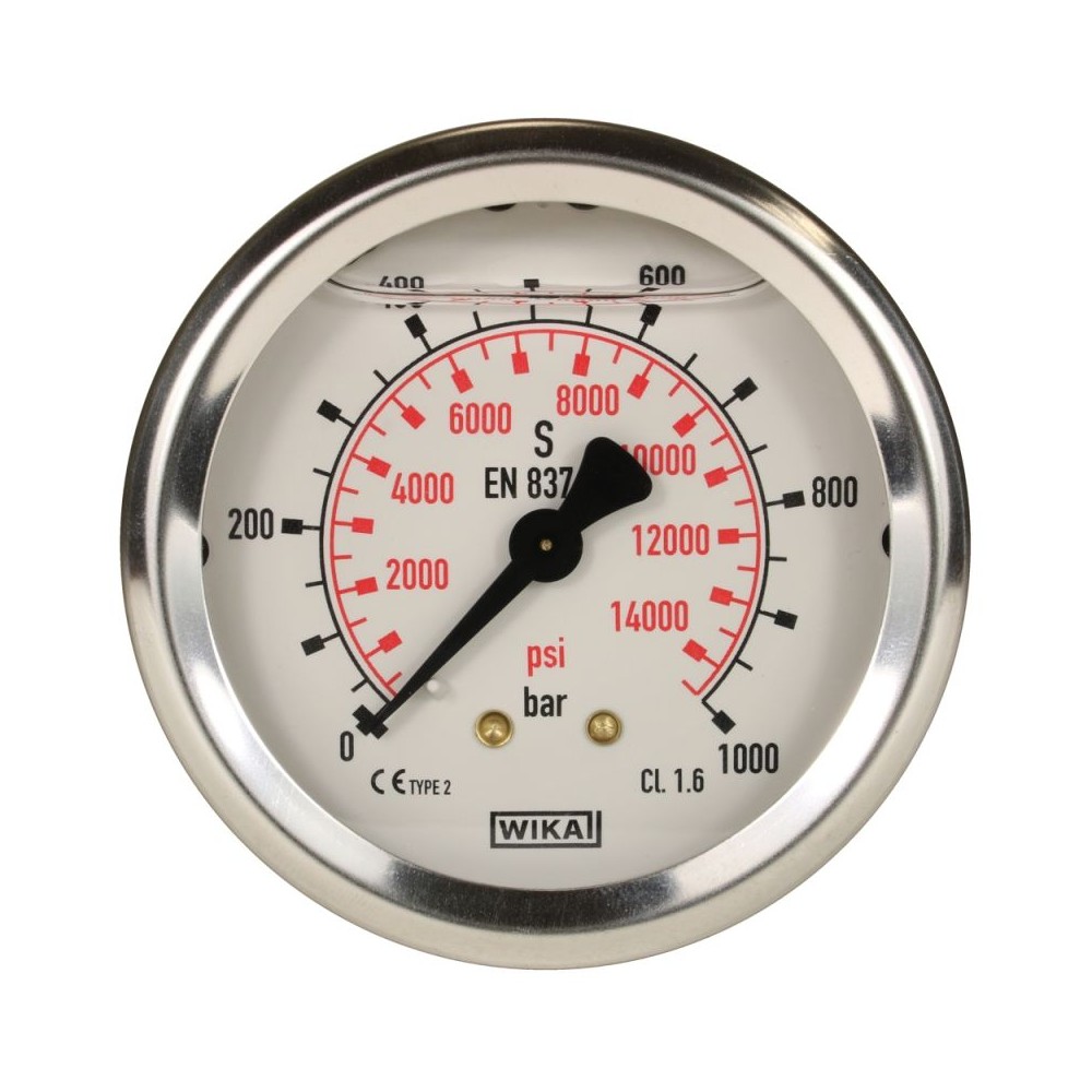 Pressure gauge bar with rear entry connection