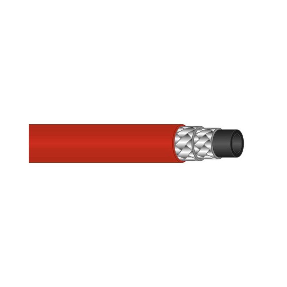 Red DN10 bar high pressure hose wrapped, sold per metre