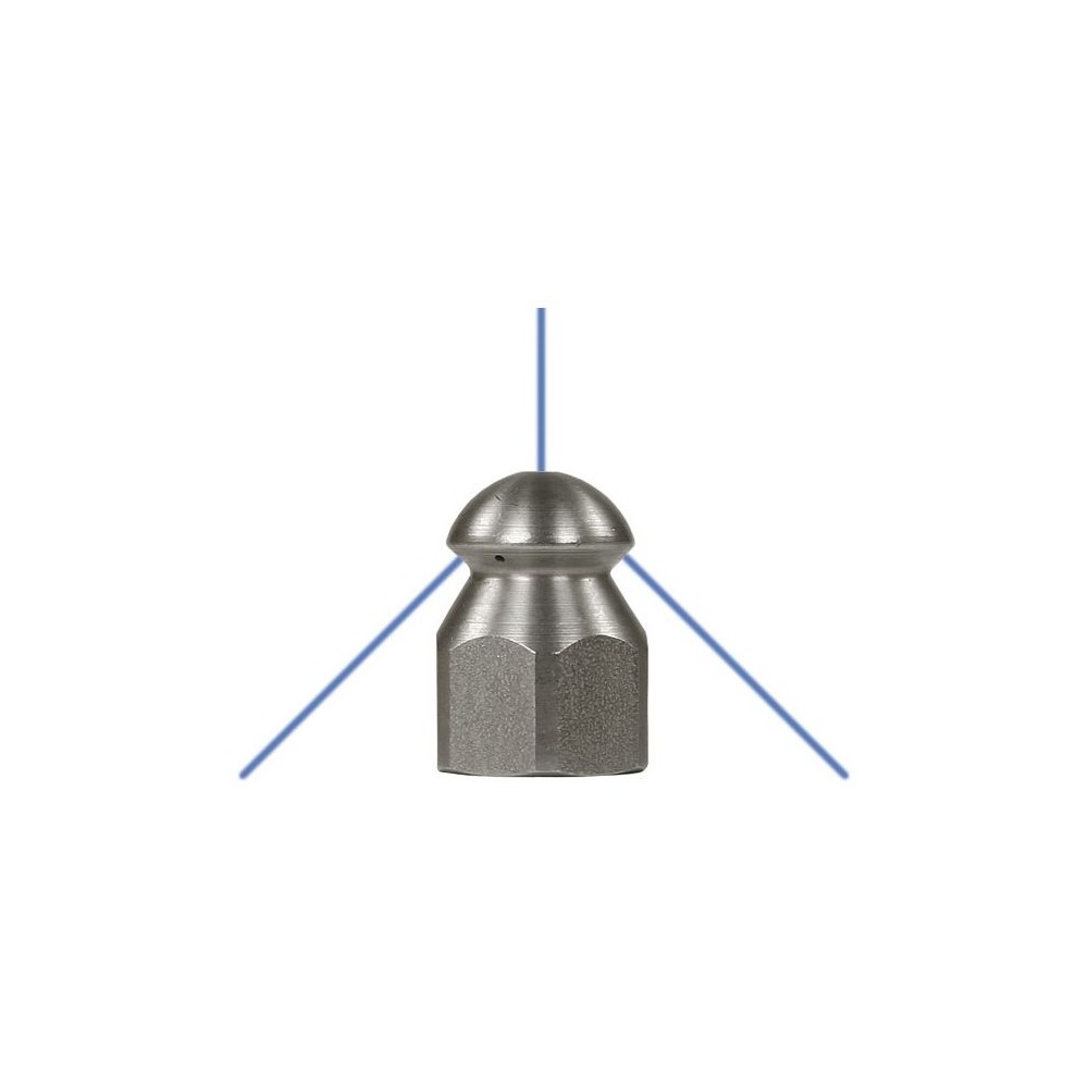 Sewer nozzle 1x0 3x0 drain jetting component with 1/4" female thread
