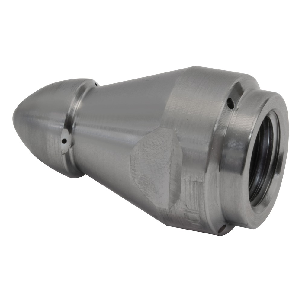Sewer nozzle female root "Root Rat" drain-jetting component