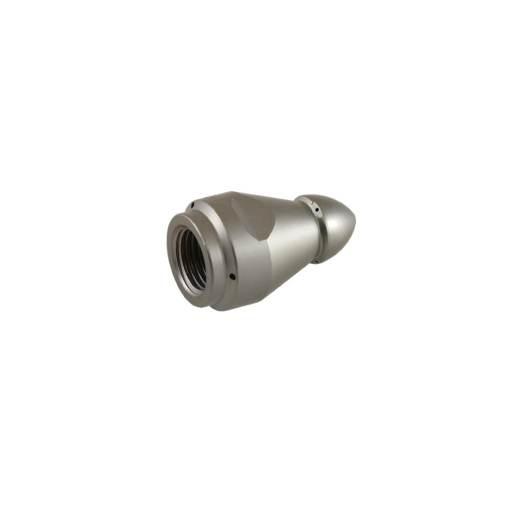 Sewer nozzle female root "Root Rat" drain-jetting component