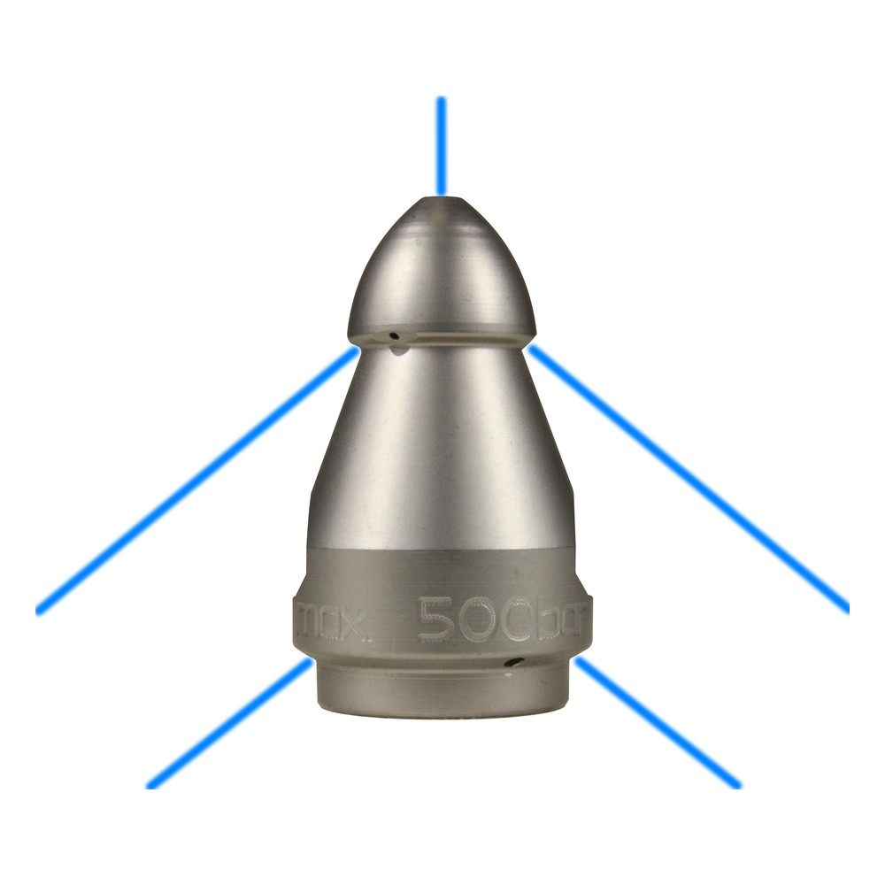 Sewer nozzle female root "Root Rat" drain-jetting component