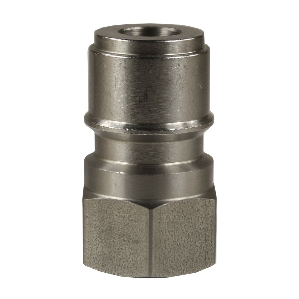 ST45 quick coupling plug in stainless steel with 1/4 inch thread