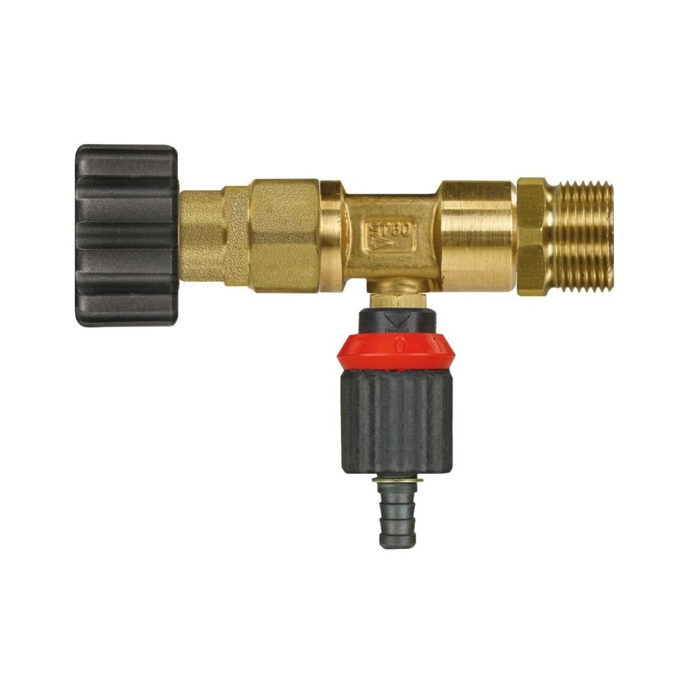 ST60 foam injector with metering valve for washdown