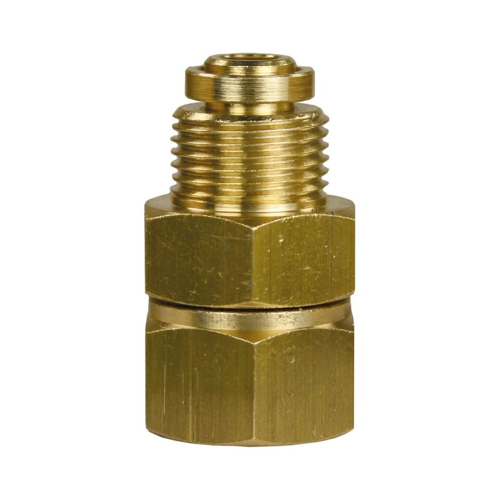Swivel brass 3/8" female to male washdown fitting