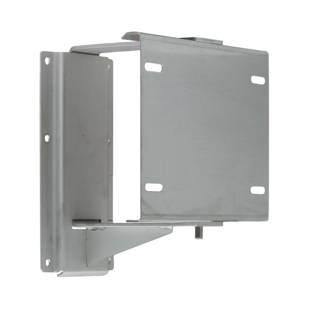 Stainless steel wall bracket with swivel for hose storage