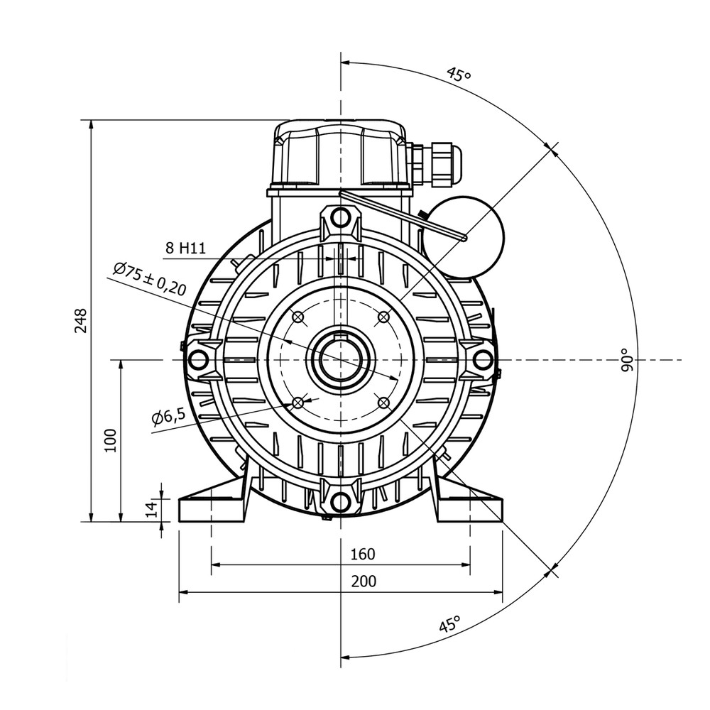 Nicolini electric motor 2kw 3HP 230V F100 drive unit