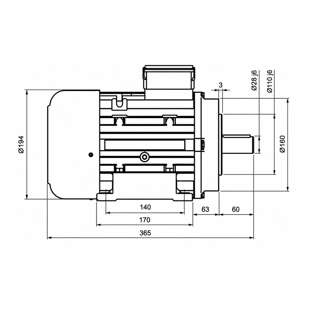 Nicolini electric motor 2kw 3HP 230V F100 unit