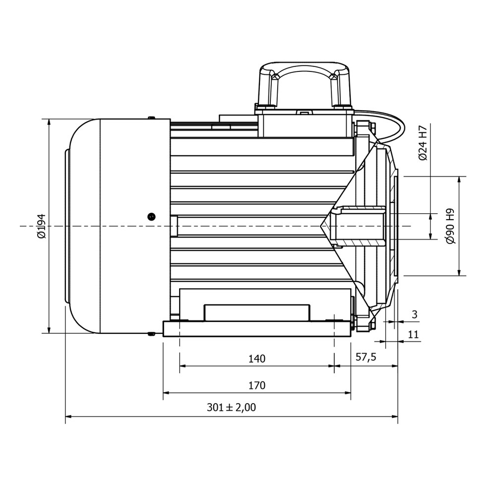nicolini electric motor 0kw 3.0Kw 4HP 230V F100 drive unit