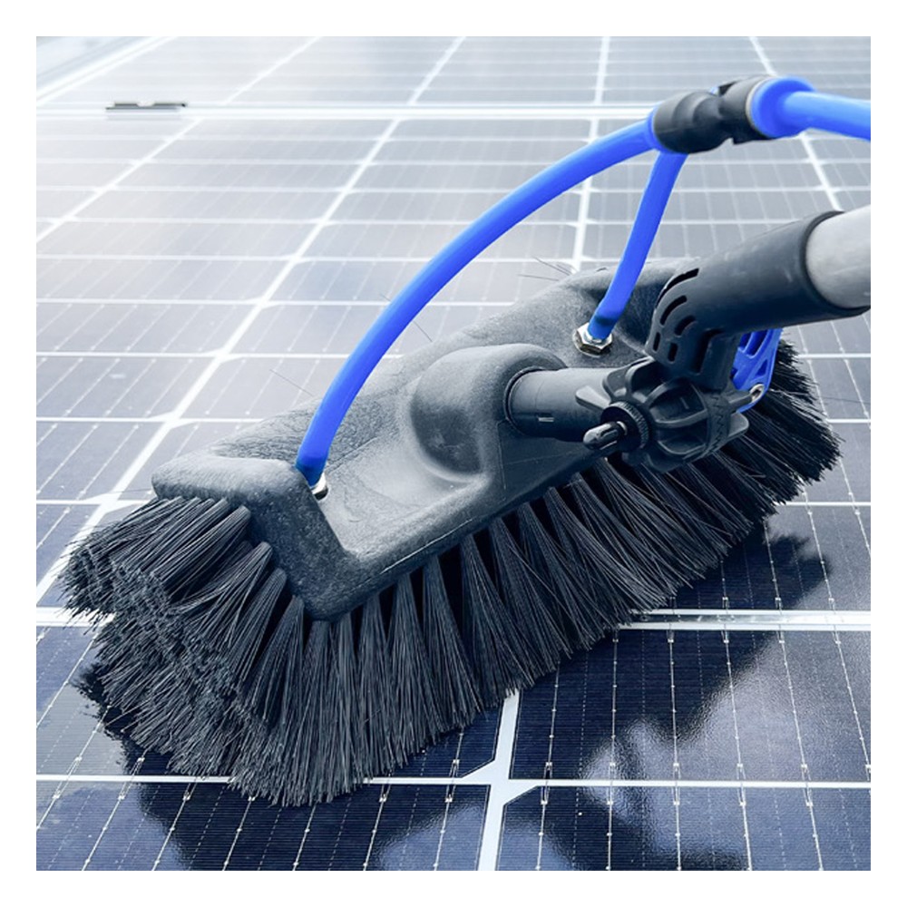 Solar panel wash brush with 6 metre telescopic lance and filter