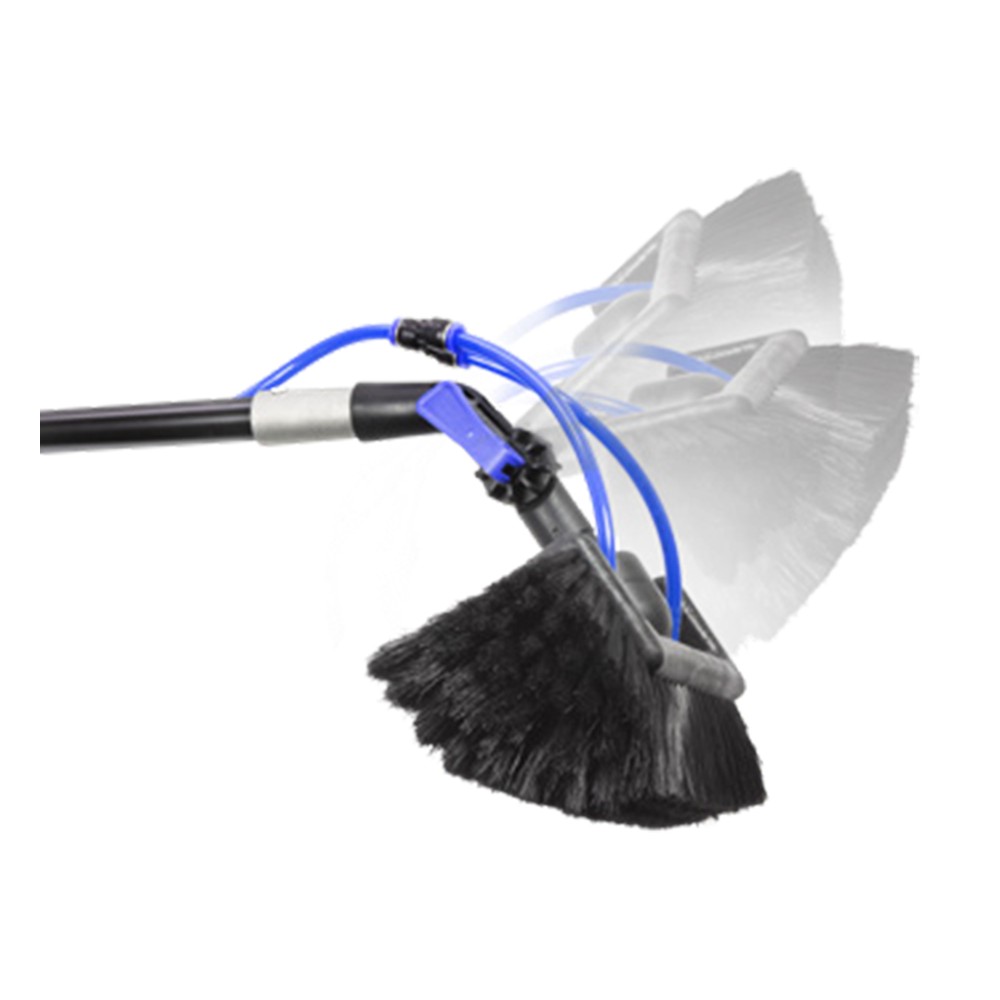 Solar panel wash brush with 6 metre telescopic lance and filter