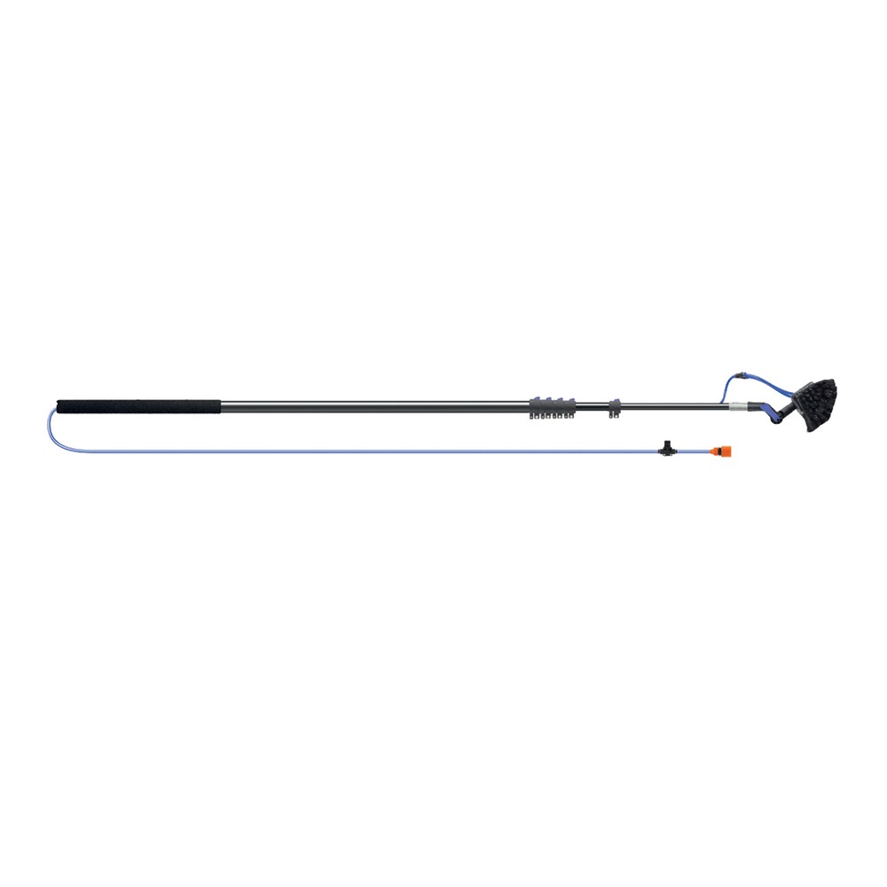 Solar panel wash brush with 6 metre telescopic lance and filter