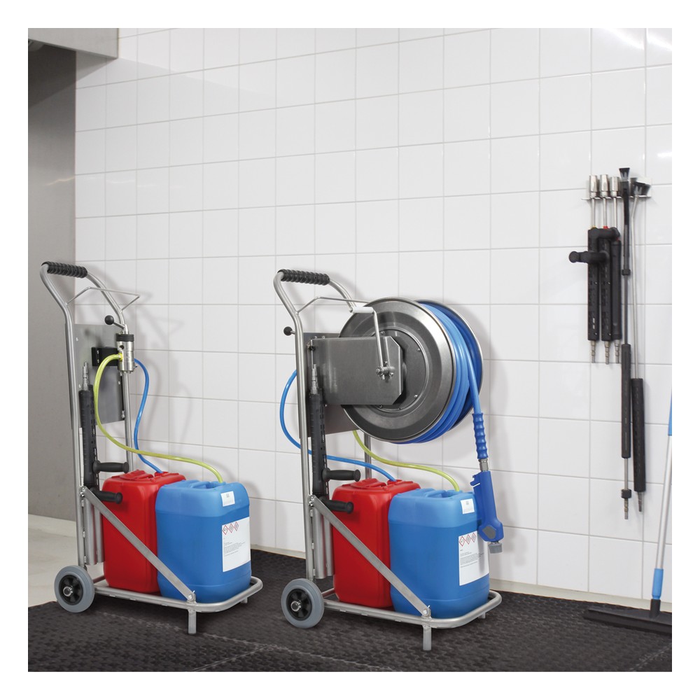 st163 multi function mobile trolley for washdown cleaning