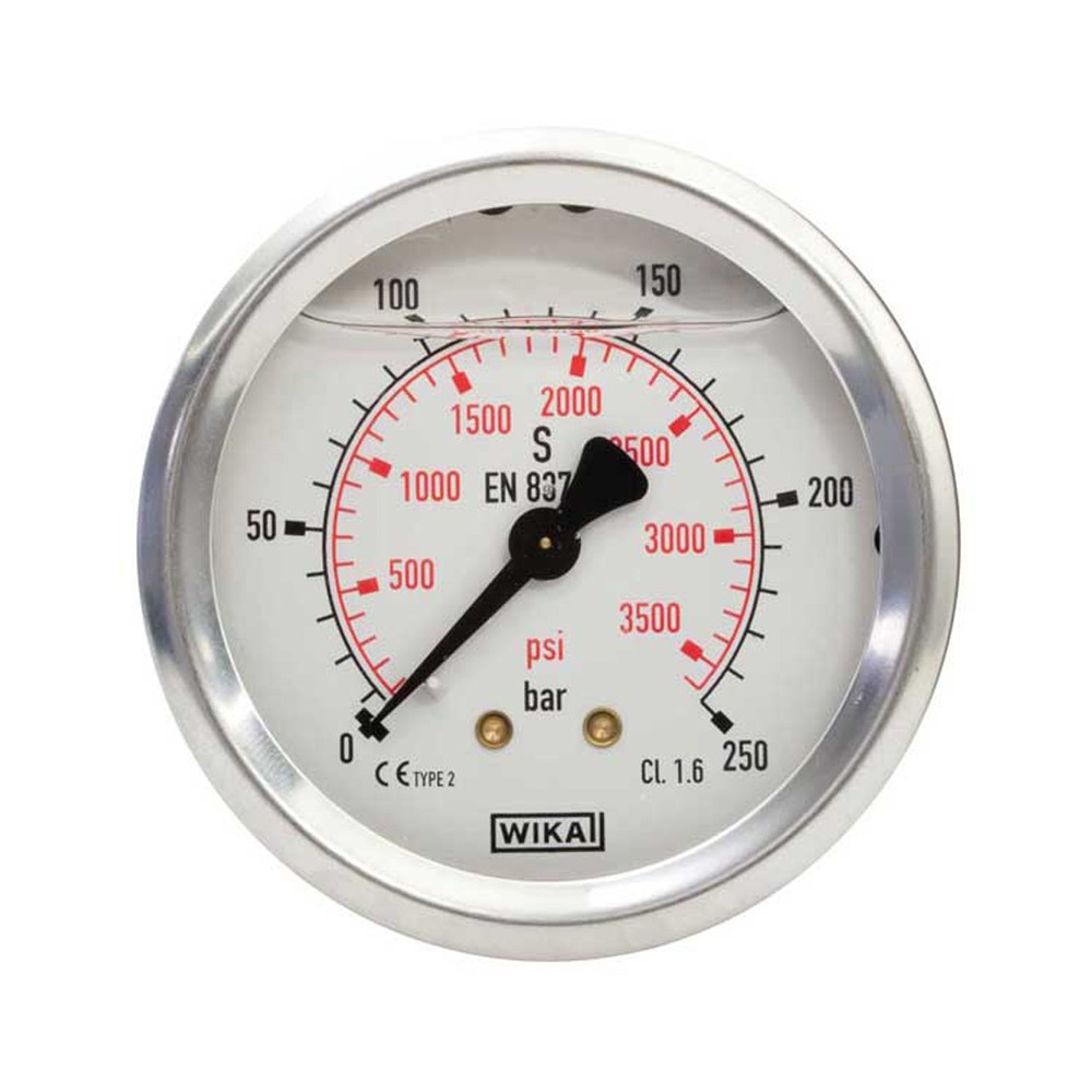 Gauge bar rear Wika 63mm 0-250 bar pressure gauge