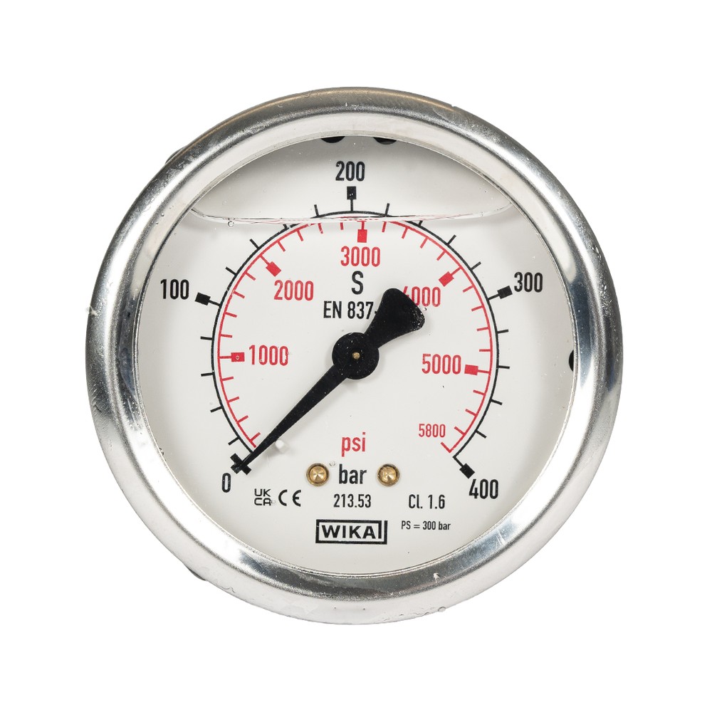 Gauge bar rear Wika 0-400 bar 50mm pressure gauge