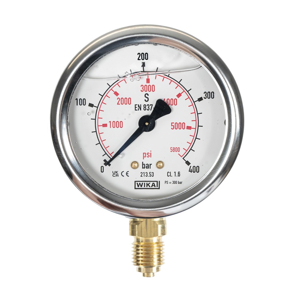 Gauge bar side Wika 63mm 0-400 bar pressure gauge