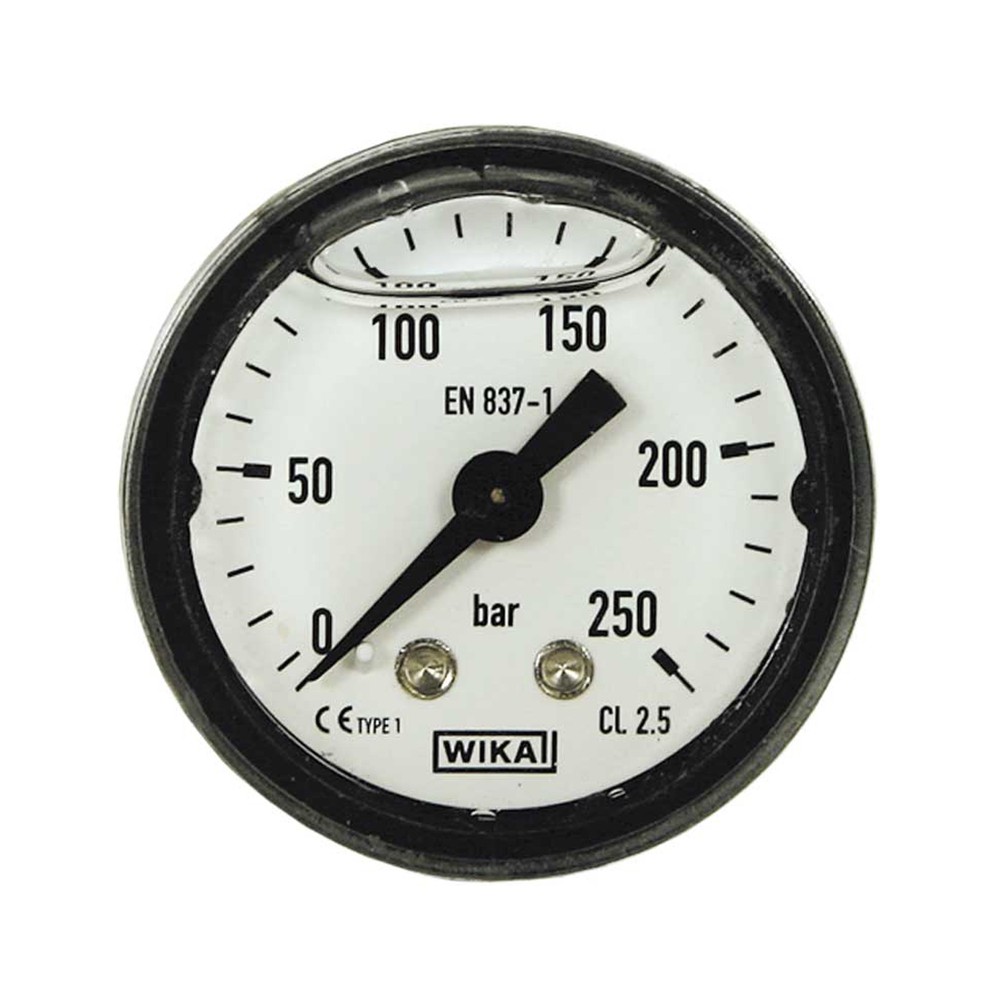 Pressure gauge bar with rear entry 40mm dial 0-250 bar